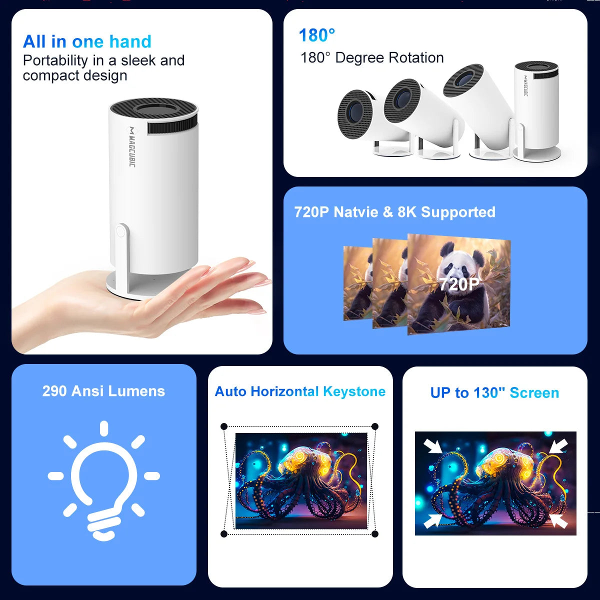 ARIWA Projector 8K Cinema Portable Home Theater™